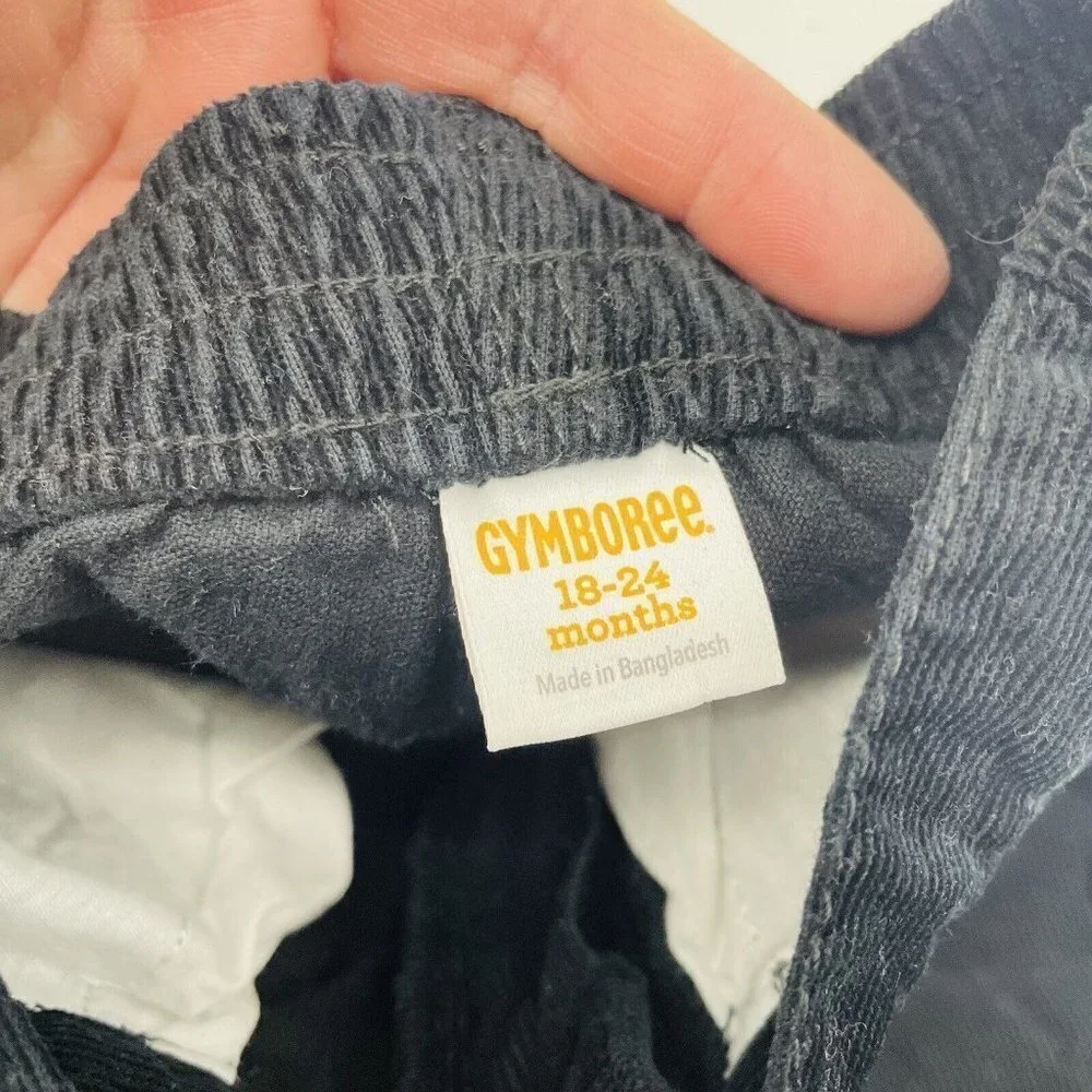 Gymboree Baby Boys Size 18-24‎ Months Stretch Waist Corduroy Pants in Black 372